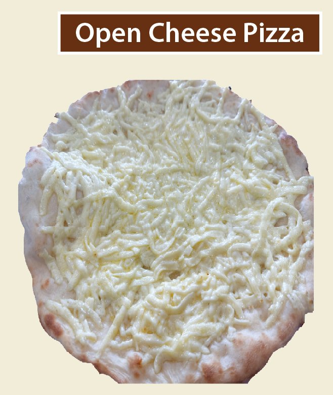 open cheese pizza